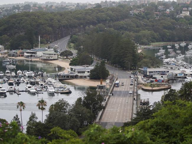 Kentwell lost control of his Corolla on Manly Rd, Seaforth, just north of the Spit Bridge. Picture: David Swift