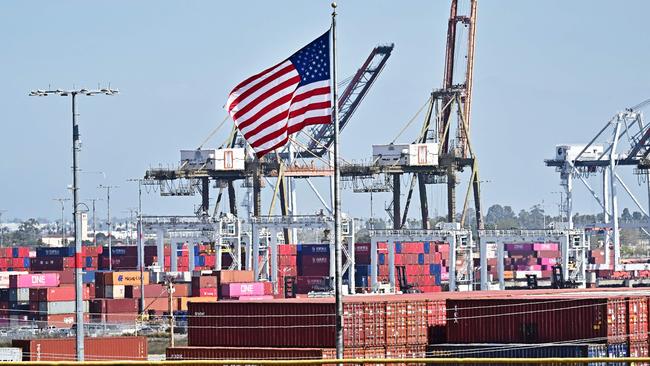 Shipping containers at the Port of Long Beach in California. Picture: Frederic J. Brown/AFP