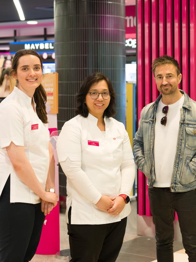 Melanie Roccisano, Cyd Soriano and Lloyd Smith are the pharmacists and owners of the new Priceline Adelaide City store in Adelaide Central Plaza. Picture: Supplied