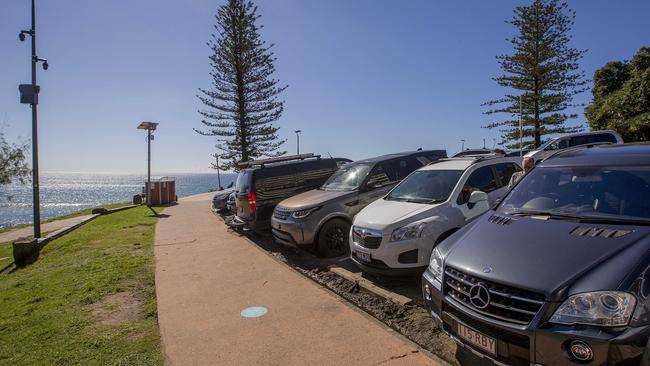 Car park at Burleigh Headland. Picture: Jerad Williams.