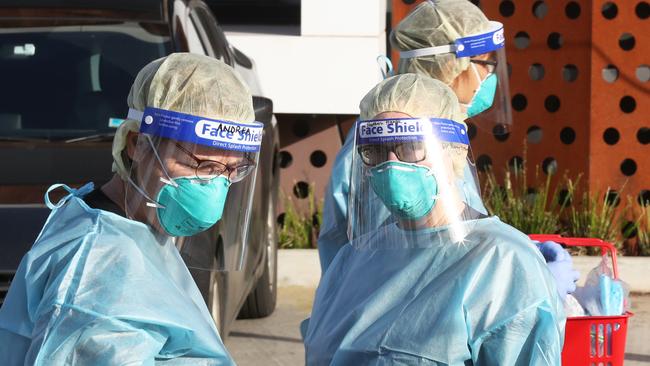 Aged care employees were told COVID-19 could not be contracted at work if PPE was being worn correctly. Picture: David Crosling