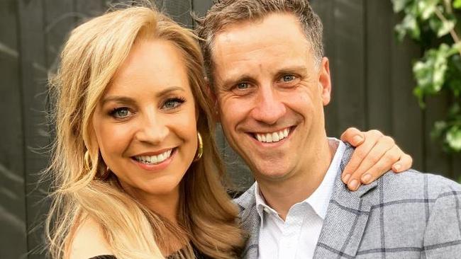 File pics -  January 18, 2023: Carrie Bickmore and husband Chris Walker announce they are to divorce. Picture: Instagram