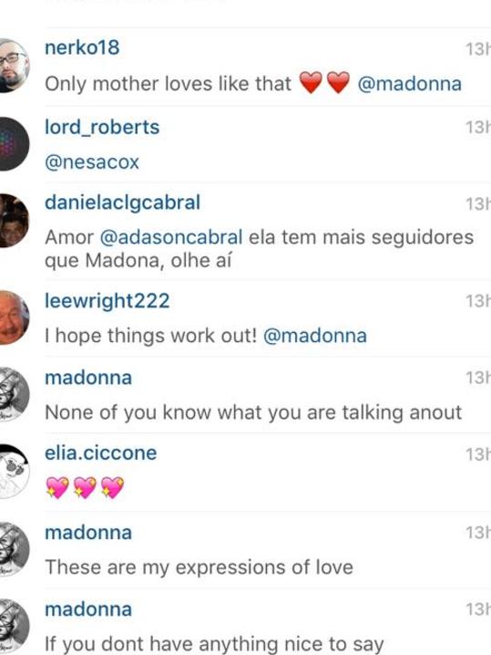 And Madonna fires back.