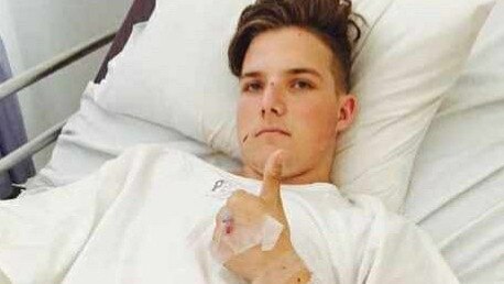 Harley Martlew, 17, in hospital after he was struck by his mum’s car in 2017.