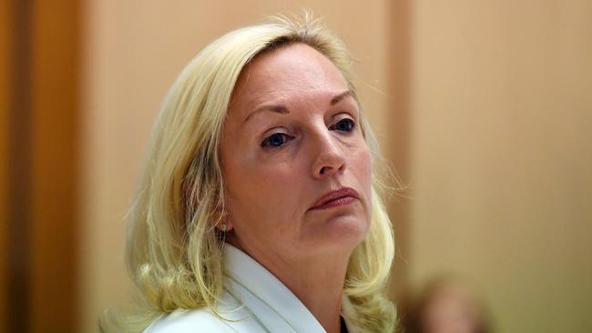 Former Australia Post CEO Christine Holgate appears before the Senate inquiry at Parliament House in Canberra on Tuesday.