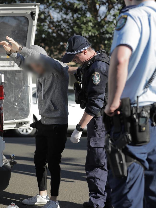 Three men were arrested on Tuesday morning. Picture: NSW Police