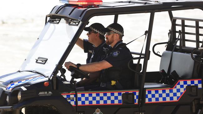 Police search for Chris Caserta on the Gold Coast on Thursday. Picture: Adam Head