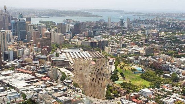 The state government argues its proposal to rehaul of Central railway station will provide an important space for jobs. Pictured is an aerial view of the station. Picture: Supplied