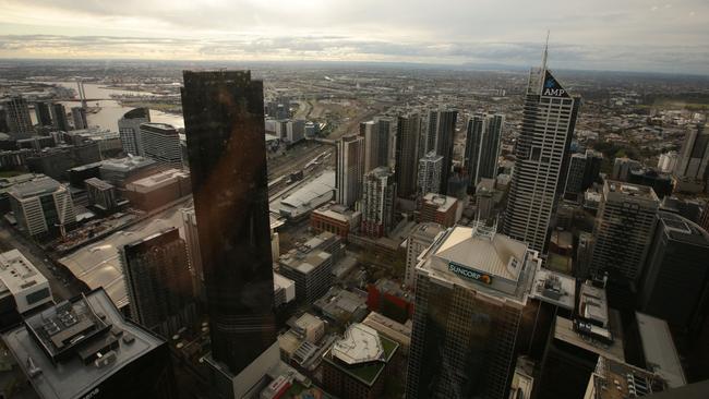 The view of Melbourne from Vue de Monde.