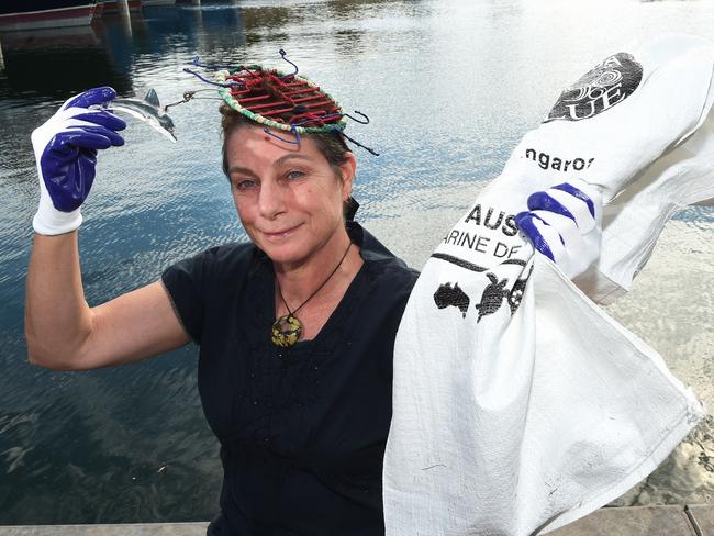 For the seventh year in a row Darwin Harbour Clean-Up Partners will be out in force collecting rubbish from the waterways and coastlines of Darwin Harbour. Lyn Lambeth wears a rubbish designed facinator.