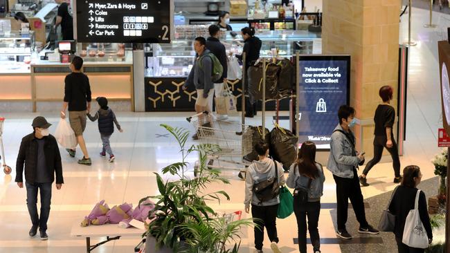 Shoppers have flocked to Westfield Chatswood after restriction on shops eased.