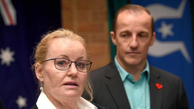 COUNCIL: Lismore mayor Isaac Smith looks on as newly-appointed general manager Shelley Oldham announces Lismore City Council's largest budget deficit ever recorded of more than $6 million. Picture: Marc Stapelberg