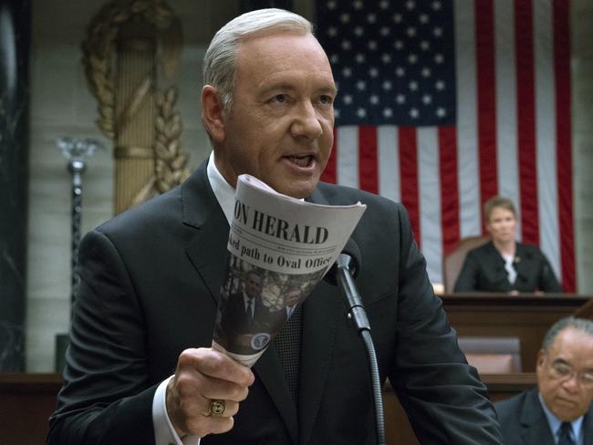 The Netflix hit is dead in the water as Spacey’s scandal grows. Picture: AP