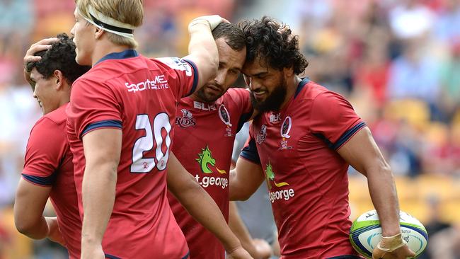 Reds fullback Karmichael Hunt scored a brace of tries in an impressive match.