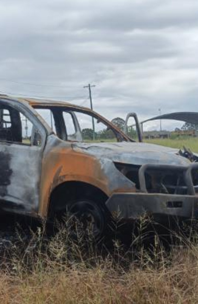 Two vehicles filled with Christmas presents were stolen, with one later found burned out and the other severely damaged.