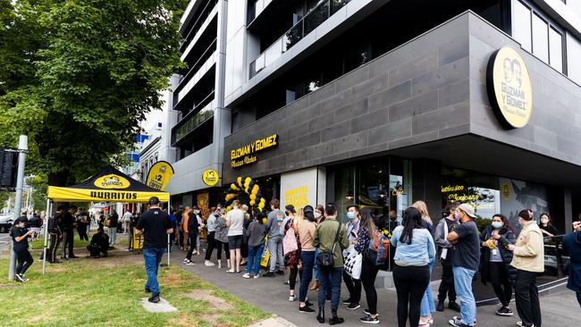 Popular Mexican chain Guzman y Gomez has opened in North Melbourne.