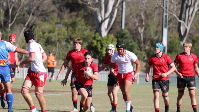 GPS First XV action between Ipswich Grammar and Gregory Terrace. Picture: Megan Condon.