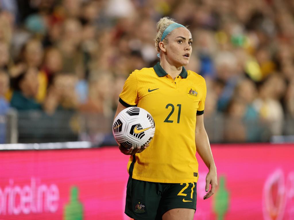 Matildas defender Ellie Carpenter is in contention to make the FIFA FIFPro Women’s World XI. Picture: Ashley Feder/Getty Images