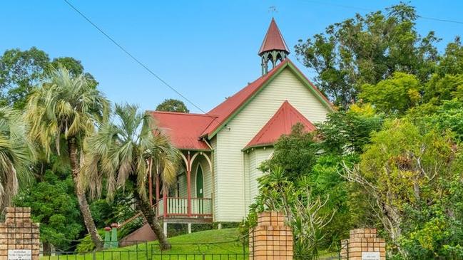 St Mark's Anglican Church at 27 Cullen Street in Nimbin is being sold, and is listed for a public auction on June 26. It is being marketed by Wal Murray &amp; Co First National Lismore.