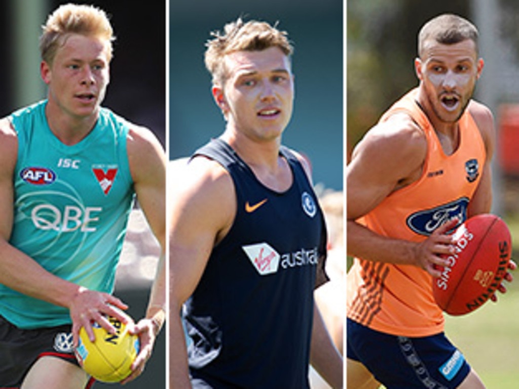 Isaac Heeney, Patrick Cripps, Sam Menegola, Matt Crouch