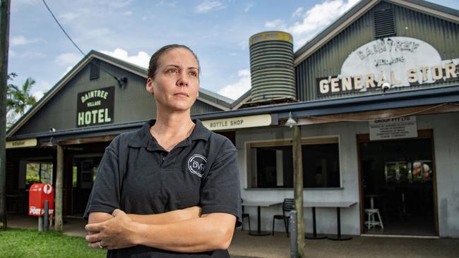 Che Mulley at the Daintree Village Hotel which she and her husband Trent started leasing on the day Cyclone Jasper hit. Photo by Brian Cassey