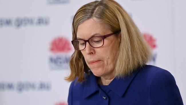 NSW chief health officer Dr Kerry Chant at today’s press conferecne. Picture: NCA NewsWire/Bianca De Marchi