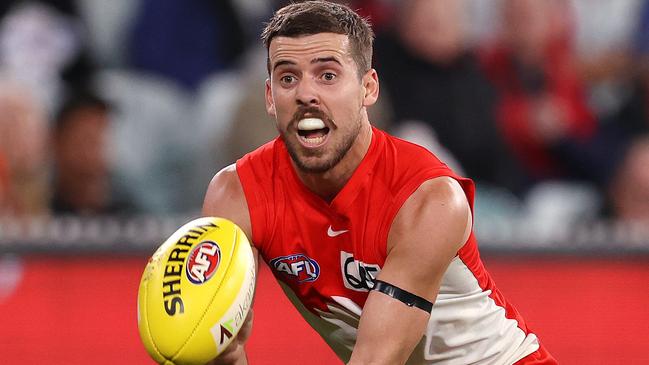 AFL Round 8.   08/05/2021. Melbourne vs Sydney Swans at the MCG, Melbourne.  Sydneys Jake Lloyd    . Pic: Michael Klein