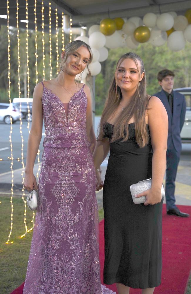 Maya and Molly at the Coolum State High School formal 2023. Picture: contributed.