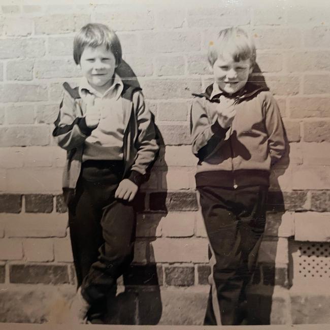 Love and loss … twins Ronnie and Craig James as children.