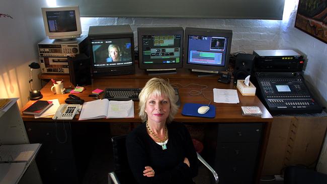 A scene from documentary film, Jill Bilcock: Dancing the Invisible Image supplied  - The Age, Culture, Melbourne, BILCOCK:Pic of film editor Jill Billcock in her editing studio in Fitzroy. 8 October 2002.Pic by EDDIE JIM/ejz. ejz021008.001.001.jpg