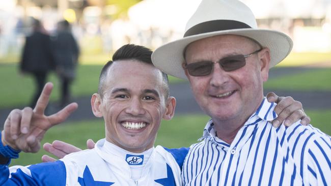 Jockey Matt McGillivray with trainer Toby Edmonds agree the track is fair but it can get too firm.