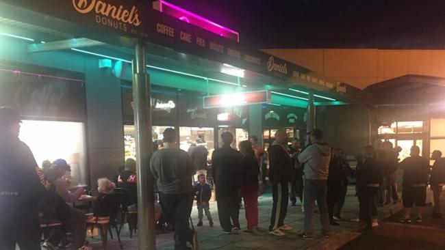 Doughnut lovers are queueing around the clock.