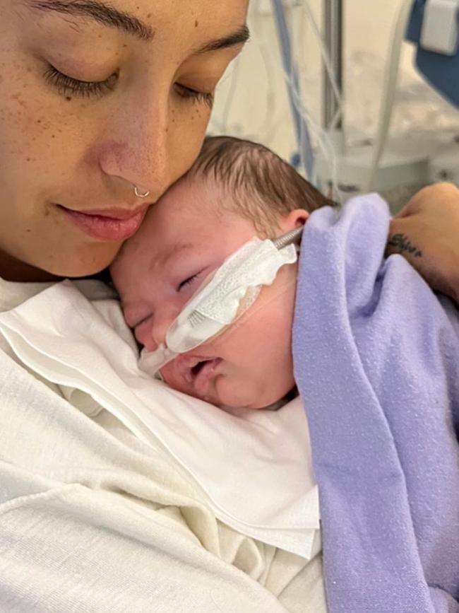 Baby Lucky has been released from hospital. Picture: Instagram