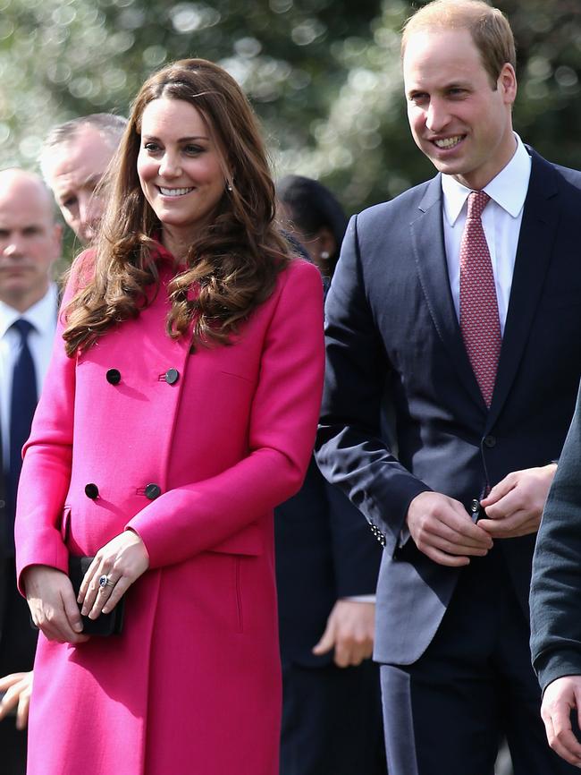 All smiles ... Catherine and William are about to be parents again.