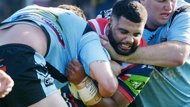 Willie Baker playing for the Nambucca Heads Roosters against Woolgoolga Seahorses in the 2024 Group 2 Rugby League first grade grand final at the Cex Coffs International Stadium in September. Picture: File/Leigh Jensen