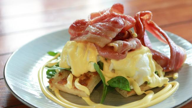 Eggs Benedict at Whiskey Business Cafe, Capalaba. Picture: AAP/Sarah Marshall