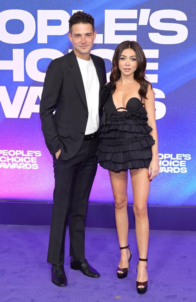 Wells Adams and Sarah Hyland. Picture: Amy Sussman/Getty Images