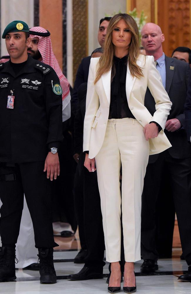 Melania Trump ahead of the Arabic Islamic American Summit at the King Abdulaziz Conference Center in Riyadh on May 21, 2017. Picture: Mandel Ngan