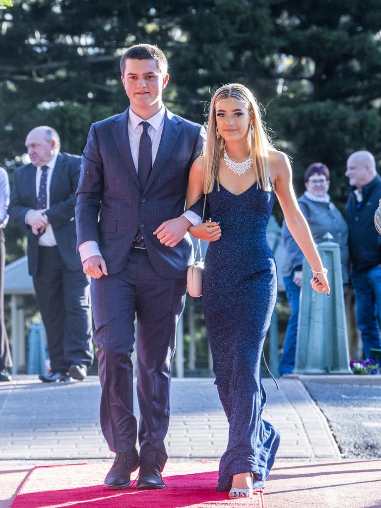 Loki Macdonald and Lucah Gniel. Toowoomba State High School formal at Picnic Point. Friday, September 9, 2022. Picture: Nev Madsen.