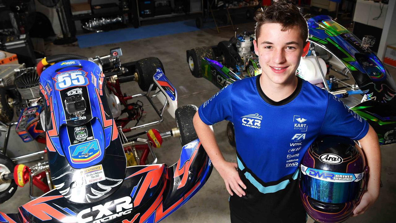CXR Racing kart driver Dominic Penman is one of a number of talented young Aussies making their mark on the junior circuit. Picture: Patrick Woods.