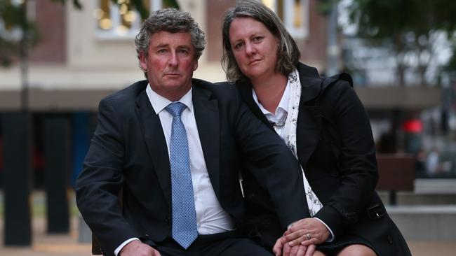 Michael and Dimity Hirst: ‘At least our family is still together’. Picture: Lyndon Mechielsen