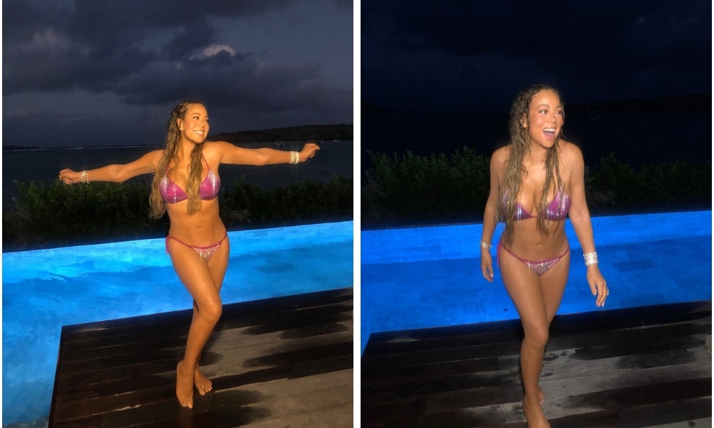 Mariah Carey Beach Body Naked - Mariah Carey shows off bikini body on Instagram in St Barts | Kidspot