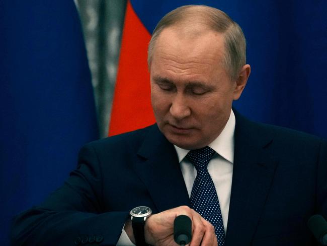 Vladimir Putin has claimed that time is up on the West’s global dominance. Picture: AFP