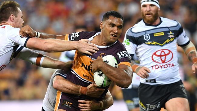 Tevita Pangai Junior was lauded for his performance against the Cowboys in Round 2. Picture: AAP Image/Dan Peled