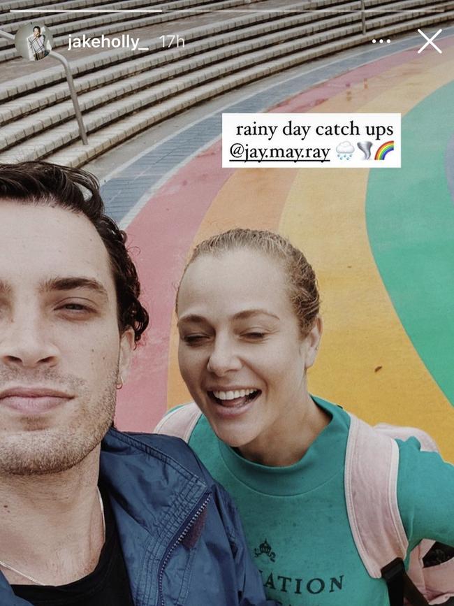 Jessica Marais reunites with Jake Holly. Picture: Instagram