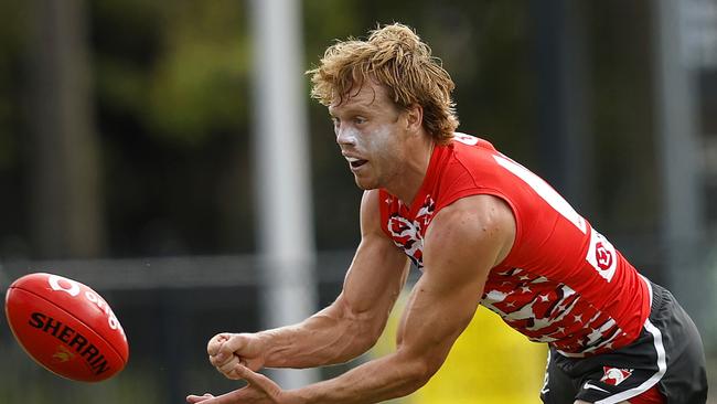 Callum Mills during the Sydney Swans match sim training session on January 24, 2025. Photo by Phil Hillyard (Image Supplied for Editorial Use only - **NO ON SALES** - Â©Phil Hillyard )