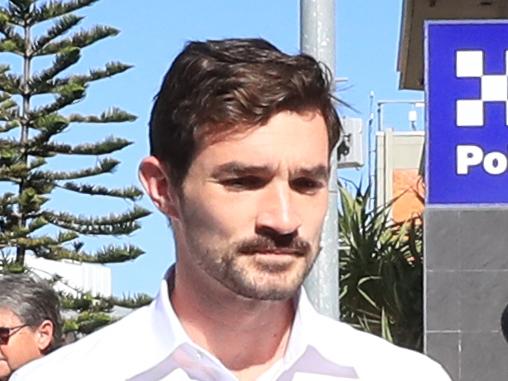 GOLD COAST, AUSTRALIA. NewsWire Photos. SEPTEMBER 1. 2023 .Gold Coast City Councillor Ryan Bayldon-Lumsden who was accused of murdering his step dad leaves the Southport Police Station after reporting for Bail, Picture: NCA NewsWire/  Scott Powick