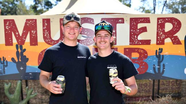 Jordan Bower and Ethan Keogh of Blacked Out Window Tinting at the Gympie Muster. Picture: Patrick Woods.