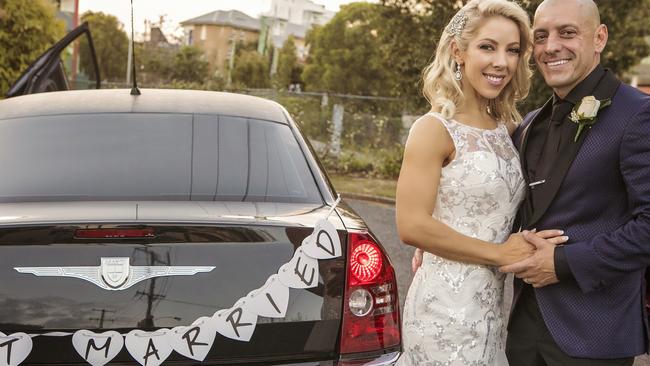 Wedding day: Ali Fyfe and Nick Babousis Picture: Ben Clark Photography