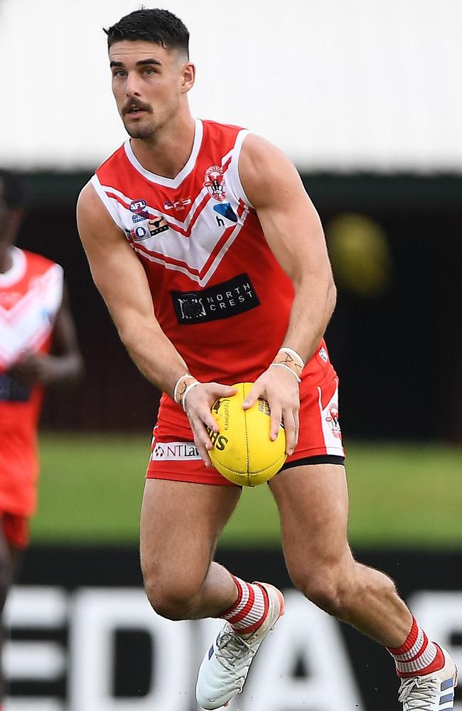 Waratah's Rob Turnbull has been among the shining lights in his sides recent leap to the top. Picture: Felicity Elliott AFLNT/Media